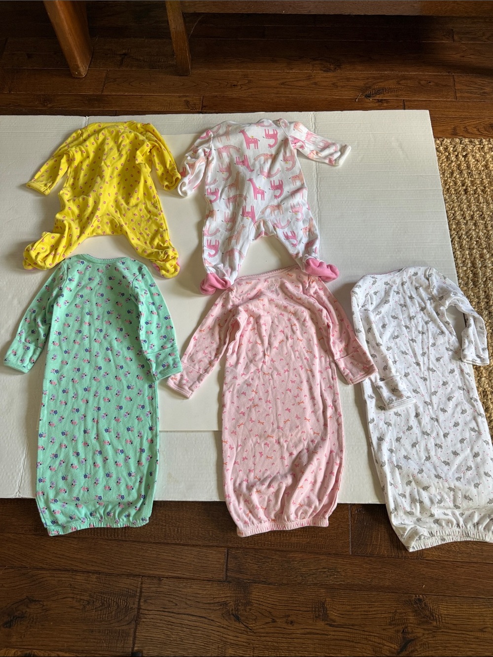 Infants assorted  Sleep Gowns and Sleep Sacks - Yellow, Pink, Mint, White NWOT